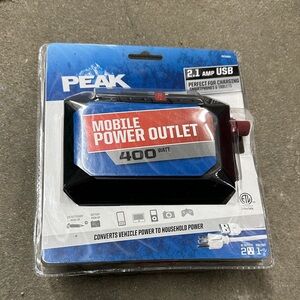 Peak Performance Black and Blue Mobile Power Outlet 400W